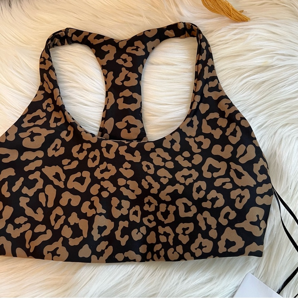 Beach Riot Rocky Reverse Leopard Sport Bra NEW - Picture 3 of 6
